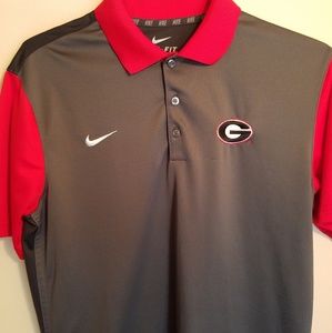 Nike Dri-Fit UGA Short-Sleeve Collared Shirt